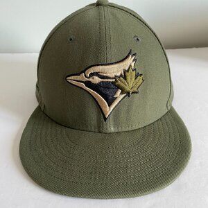 Toronto Blue Jays New Era 40th Season Camo Undervisor 59FIFTY Fitted Hat - Green